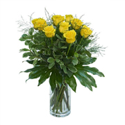 A Dozen Yellow Rose Bouquet