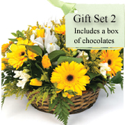 Gift Set 2 - Florist Choice Basket &amp; Chocolates