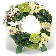 Contemporary Wreath on Stand