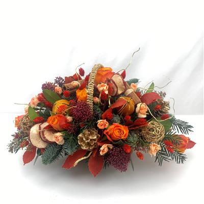 Traditional Gold Christmas Basket